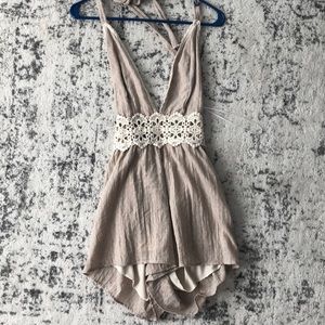 Lightly worn romper, island gypsy, sage